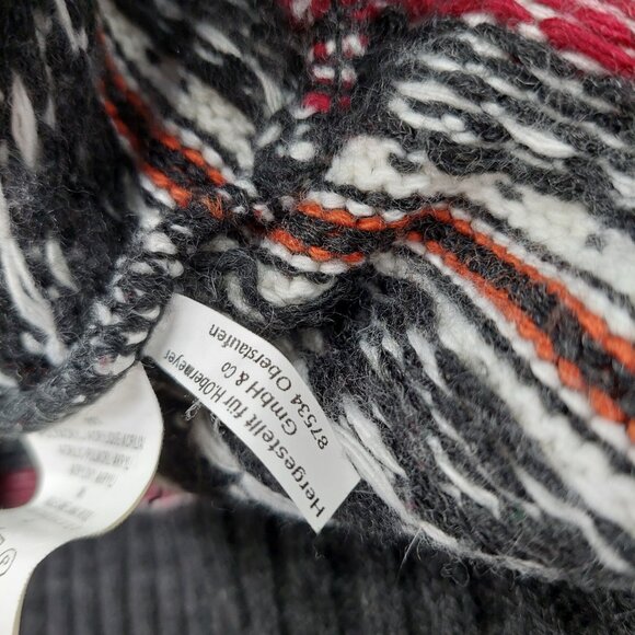 Blue Seven Men's Sweater Size Large Nordic Reindeer Wool Blend 1/4 Zip Multi-col - Picture 9 of 10